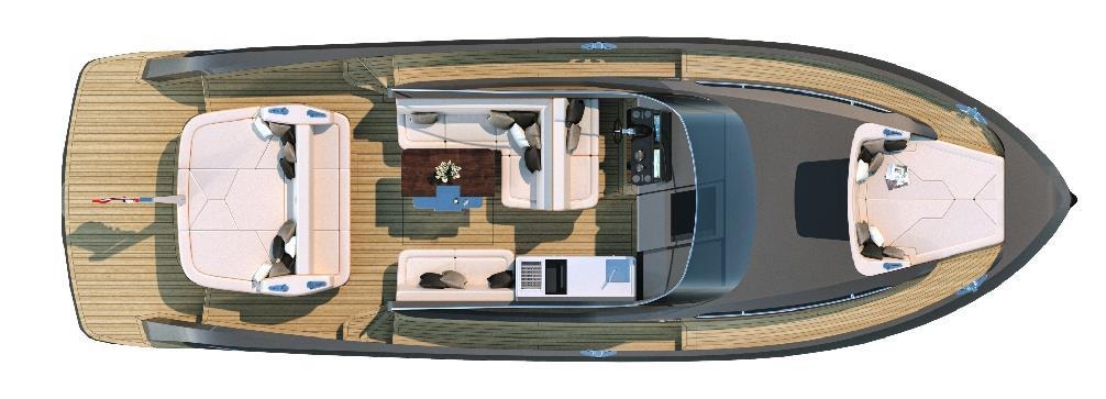 Bekkers AZUR 45 open deck arrangement