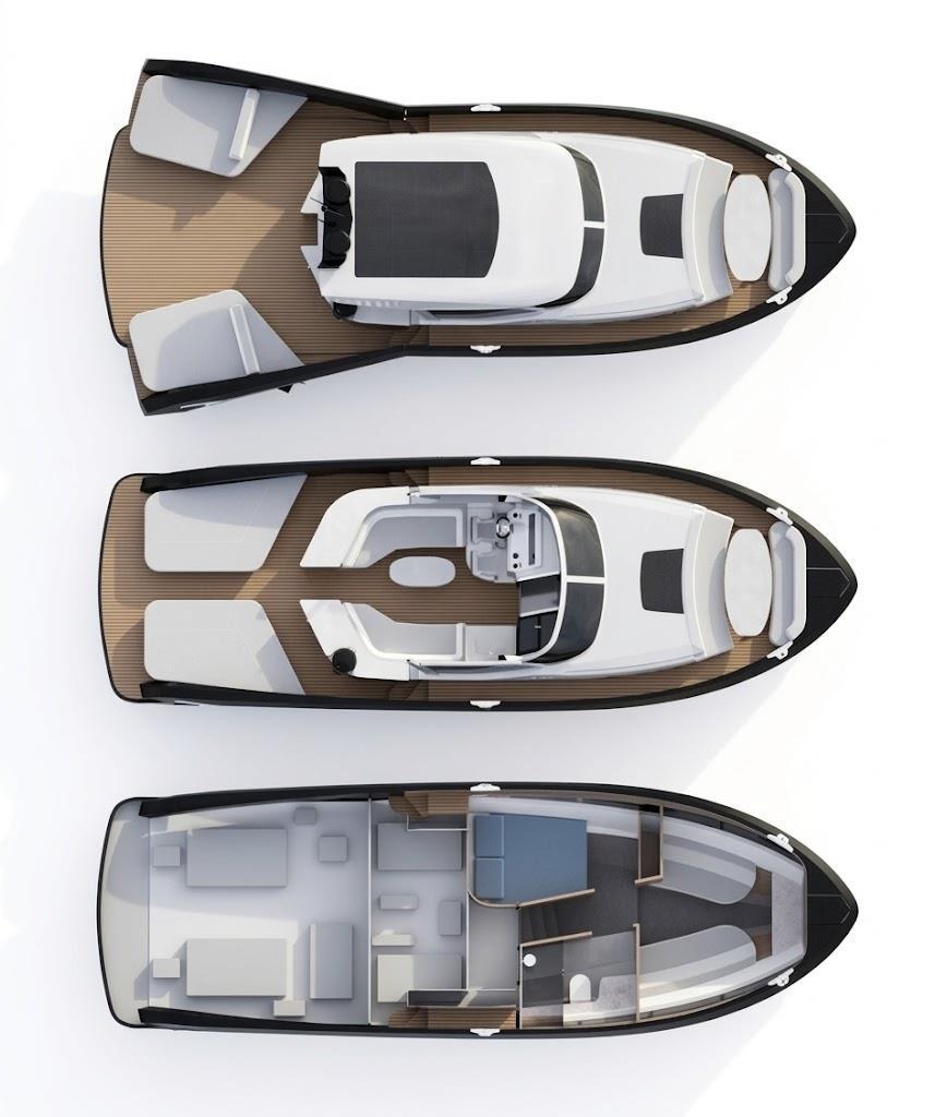 Bekkers 40 Beachclub deck and accommodation layouts