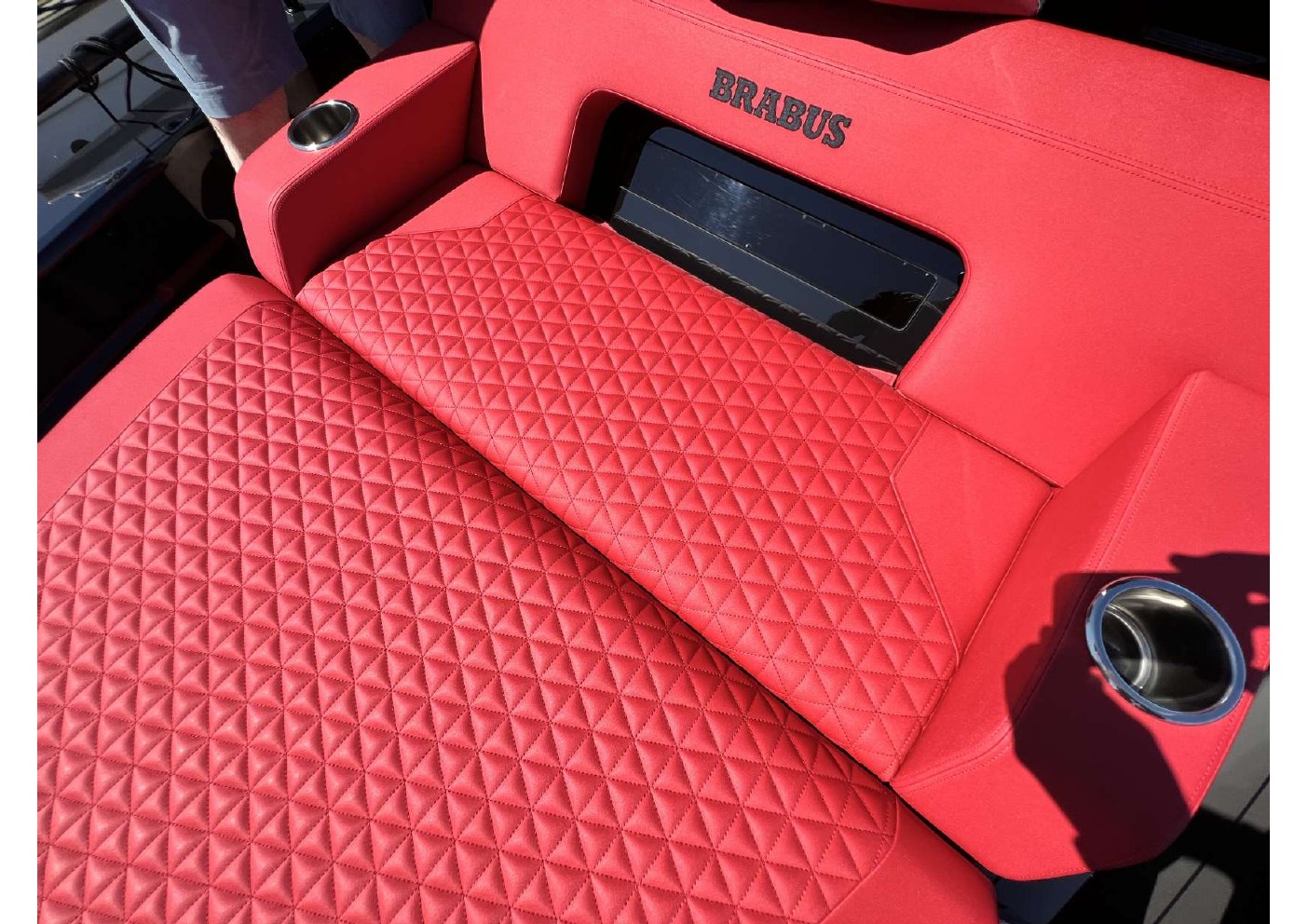 BRABUS red Fine Leather upholstery detail