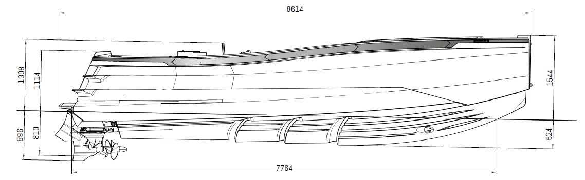 Lowlander 851 Speedster profile drawing