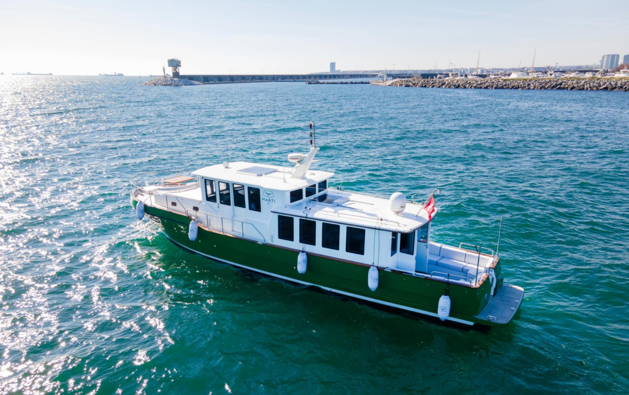 MY MARTI viewed from the air at sea
