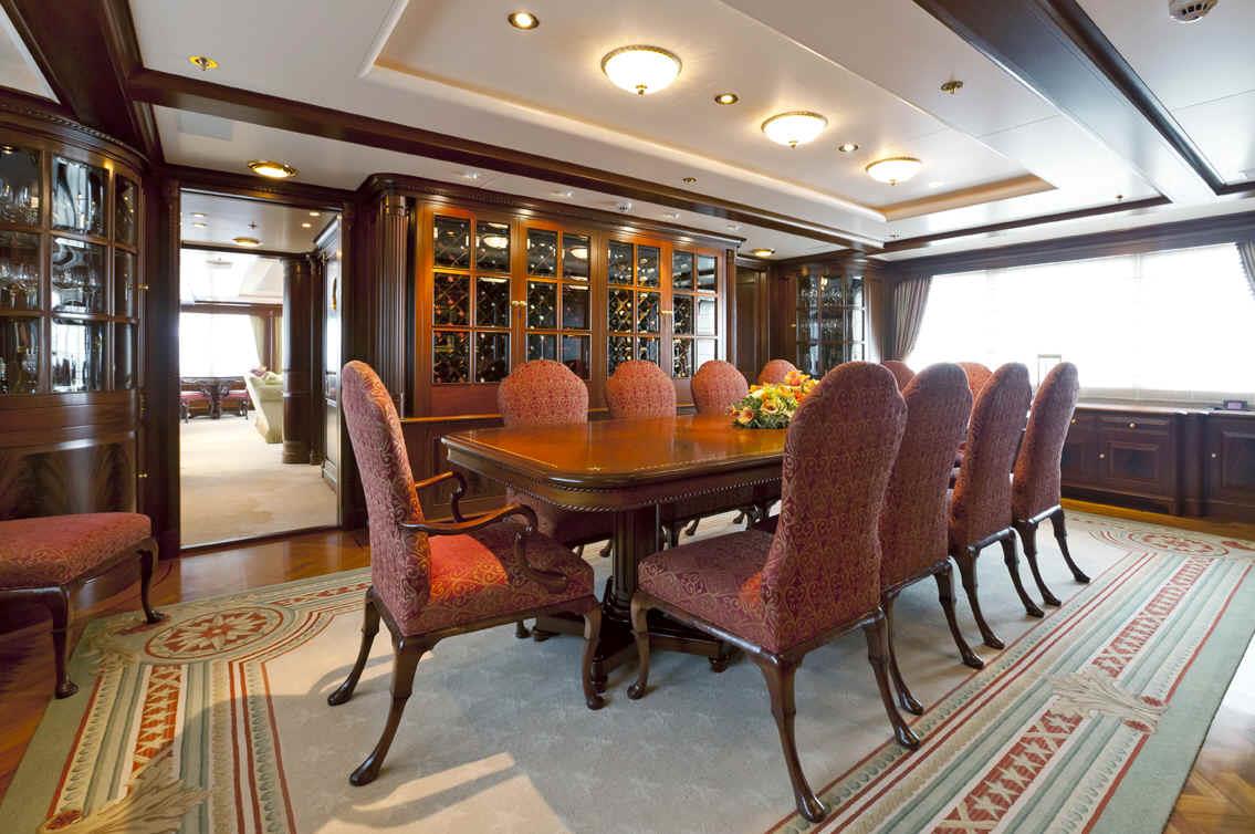 Paraffin formal dining room with twelve-place table