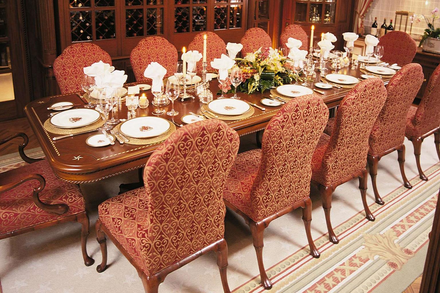 Paraffin formal dining setting
