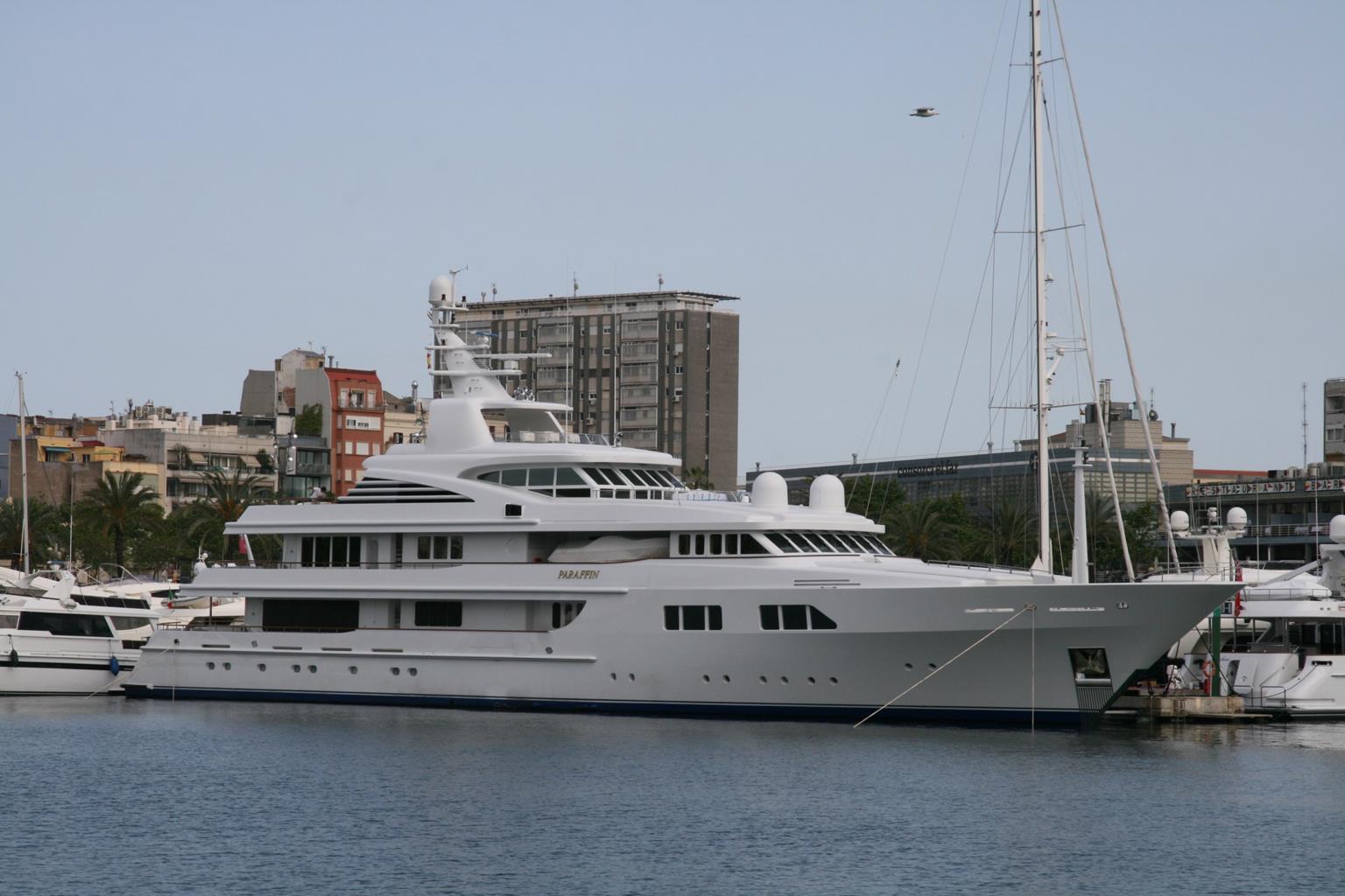 Paraffin moored in an urban harbour